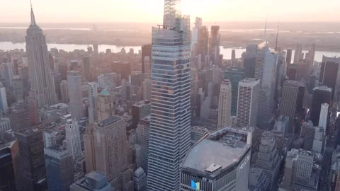 One Vanderbilt, Empire State Building Cinematic NYC, Aerial Stock Footage 151125976