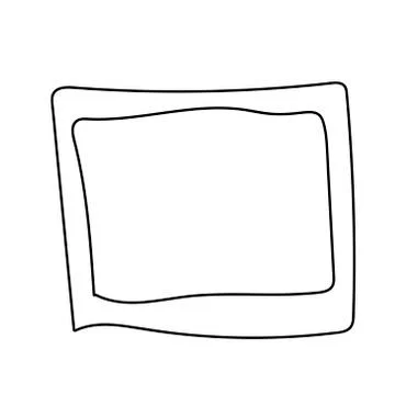 One vector board hand drawn black line.A thing and an accessory for studying Stock Illustration