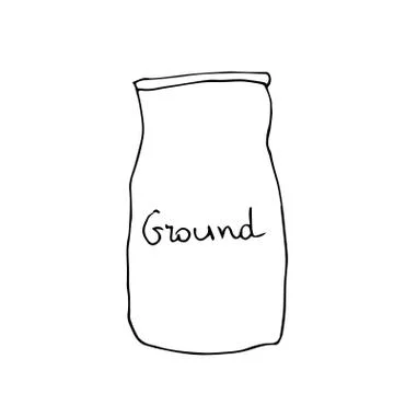 One vector ground with hand drawn clip art. Black gardening illustration Stock Illustration