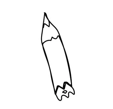 One vector pencil hand drawn black line.A thing and an accessory Stock Illustration