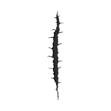 One vertical trace of monster claw Illustrazione stock