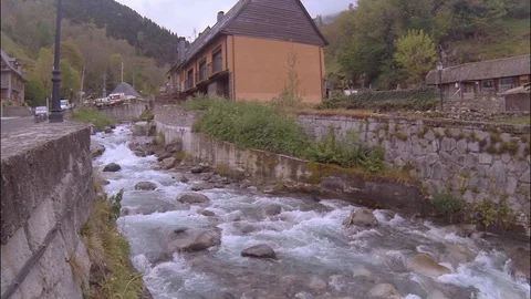 One of Vielha's rivers Stock Footage 108995648