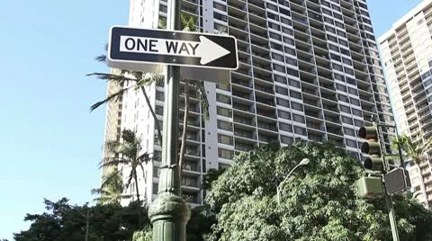 One way hotel Stock Footage 8995743