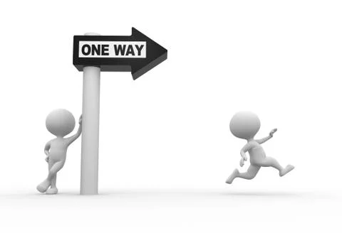 One way Illustrazione stock
