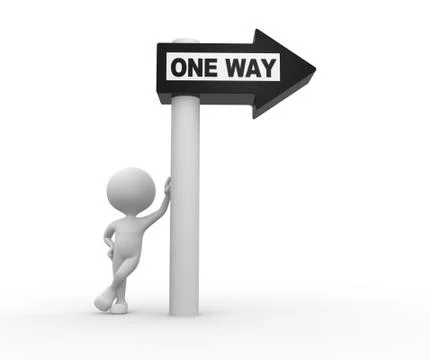 One way Stock Illustration