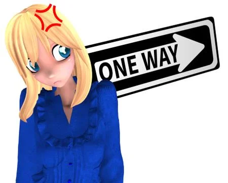 One way only Stock Illustration