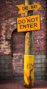 One way Stock Photos