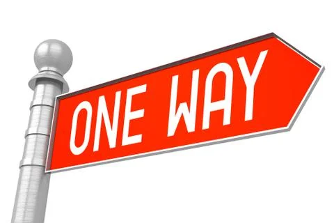 One way - red signpost Stock Illustration