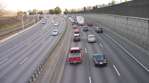 One Way Rush Hour Traffic Stock Footage 45929661