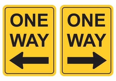 One way sign Stock Illustration