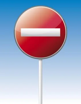 One way traffic board Stock Illustration