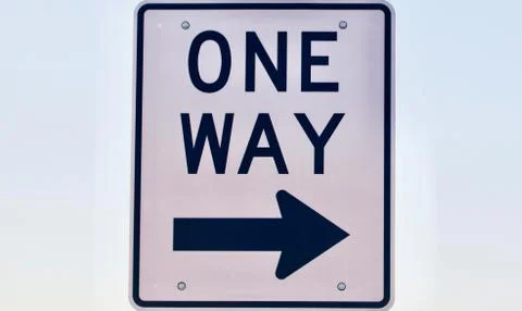 One Way Warning Stock Photos