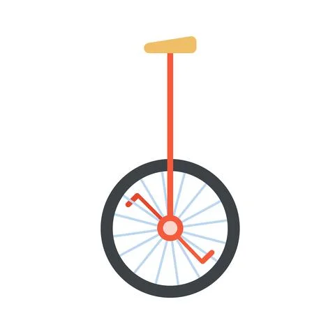 One wheel circus bicycle for performance Stockillustratie