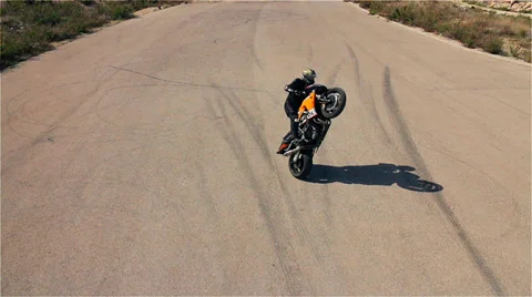 One Wheel ride Stock Footage 35448865