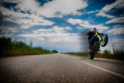 One Wheel Ride Stock Photos