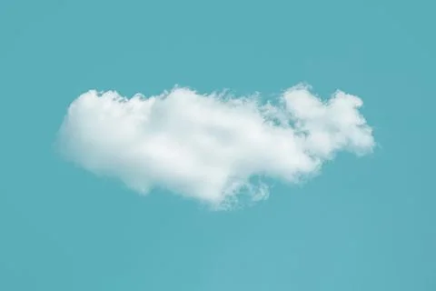 One white cloud in blue sky, dream like idyllic cloudscape, copy space Stock-Fotos