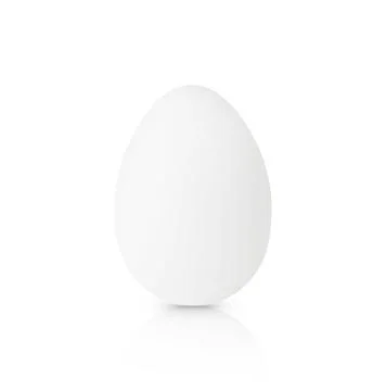 One white Easter egg isolated on white background with clipping path, design  Stock Photos
