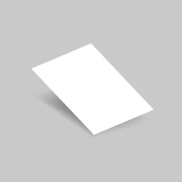 One white sheet of paper  . Stock Illustration