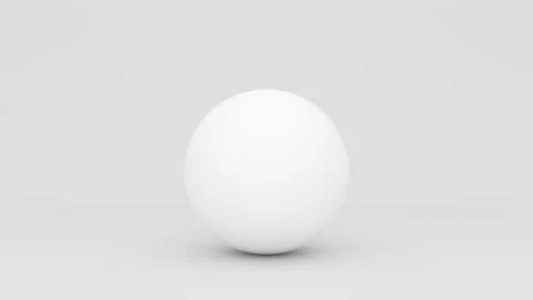 One white sphere on a with a white background as 3D rendering Stock Illustration