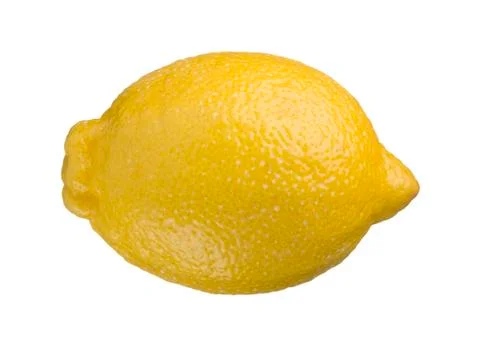 One whole lemon isolated on white background Stock Photos