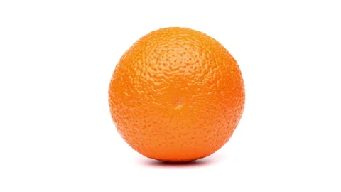 One whole orange fruit is rotating on white background. Stock-Footage 158915327