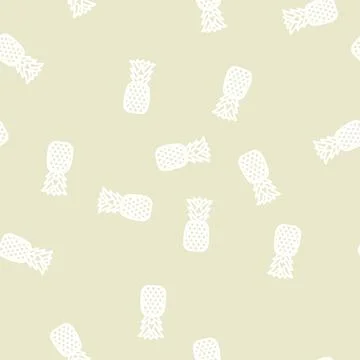 One whole pineapple line vector seamless pattern イラスト素材