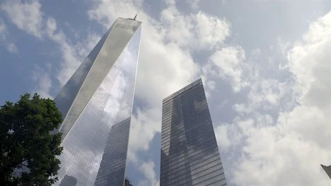 One World Trade Center, Freedom Tower, New York City. 4K UHD. Stock Footage