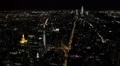 One World Trade Center Night Aerial View New York City Skyline Fifth Avenue Cars HD Footage