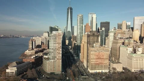One World Trade Center pull out shot Stock Footage 286053188