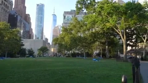 One World Trade Center View from Battery Park in New York City Stock Footage 344062527