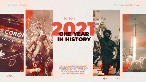 One Year in the History After Effects stock