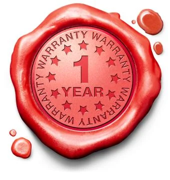 One year warranty Illustrazione stock