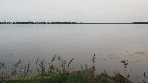 Oneida Lake overcast Stock Footage 140017345