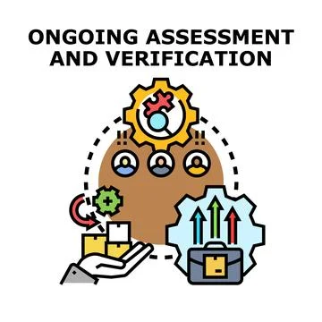 Ongoing assessment and verification process for quality control Stock Illustration