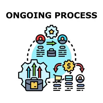 Ongoing business process development and management cycle Stock-Illustration