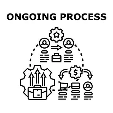 Ongoing business process development and management cycle Stock-Illustration