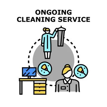 Ongoing cleaning service for office and home イラスト素材