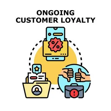 Ongoing customer loyalty engagement and satisfaction management Stock Illustration