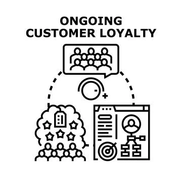 Ongoing customer loyalty program building a strong client base Stock Illustration