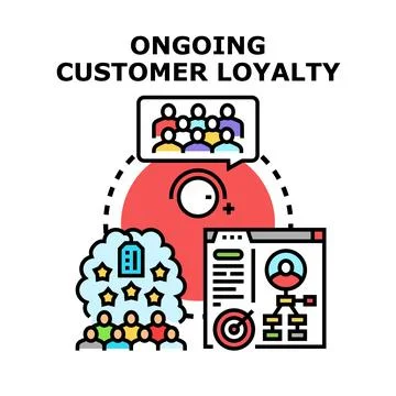 Ongoing customer loyalty program building a strong client base Stock Illustration