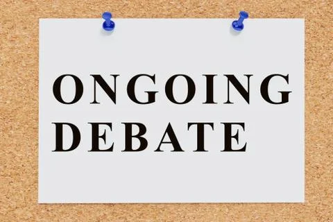 ONGOING DEBATE concept Stock Illustration