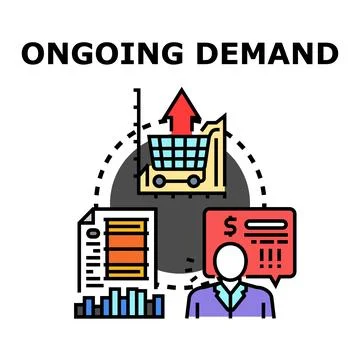 Ongoing demand concept with business analysis and customer need Stock Illustration
