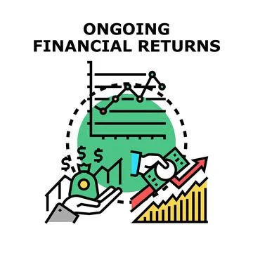 Ongoing financial returns vector calculating profit growth Stock Illustration