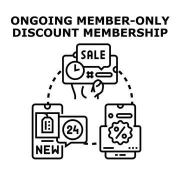 Ongoing member discount membership using mobile applications イラスト素材