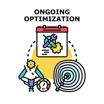 Ongoing optimization of business processes and strategy Ilustração Stock