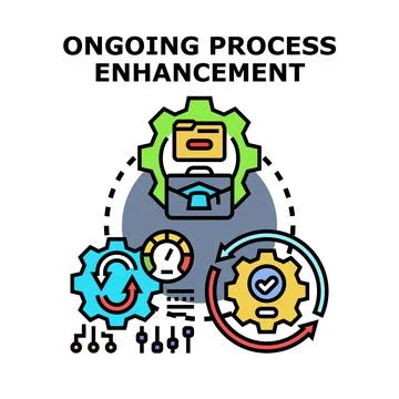 Ongoing process enhancement vector concept illustration イラスト素材