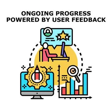 Ongoing progress powered by user feedback concept イラスト素材