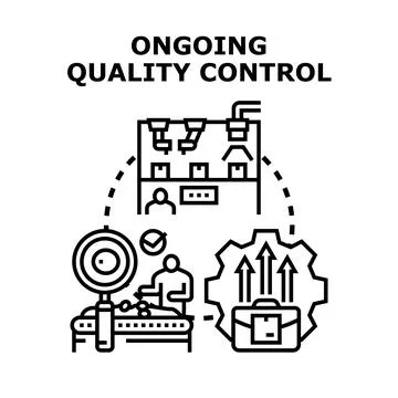 Ongoing quality control ensuring business process excellence Illustrazione stock