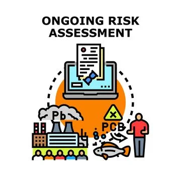 Ongoing risk assessment of environmental pollution hazards Stock Illustration