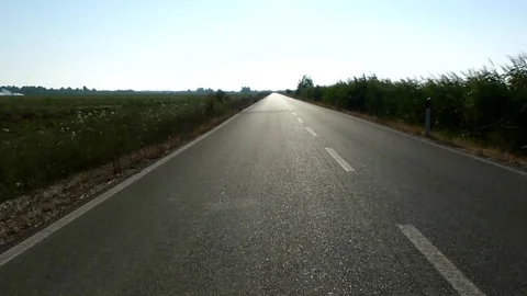Ongoing on the street alphalt Video stock 129700259